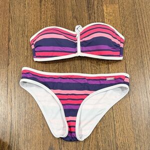 Vibrant Striped Bikini Set